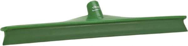 Vikan - 19.67" Rubber Blade Floor Squeegee - Single Edge, Green, Plastic Holder - Top Tool & Supply