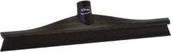 Vikan - 15-3/4" Rubber Blade Floor Squeegee - Single Edge, Black, Plastic Holder - Top Tool & Supply