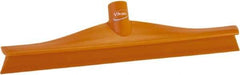 Vikan - 15-3/4" Rubber Blade Floor Squeegee - Single Edge, Orange, Plastic Holder - Top Tool & Supply