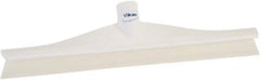 Vikan - 15-3/4" Rubber Blade Floor Squeegee - Single Edge, White, Plastic Holder - Top Tool & Supply