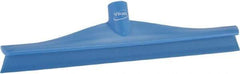 Vikan - 15-3/4" Rubber Blade Floor Squeegee - Single Edge, Blue, Plastic Holder - Top Tool & Supply