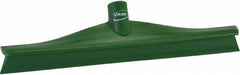 Vikan - 15-3/4" Rubber Blade Floor Squeegee - Single Edge, Green, Plastic Holder - Top Tool & Supply