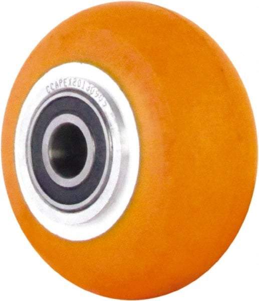 Caster Connection - 4 Inch Diameter x 2 Inch Wide, Polyurethane on Aluminum Caster Wheel - 650 Lb. Capacity, 2.2 Inch Hub Length, 1/2 Inch Axle Diameter, Sealed Precision Ball Bearing - Top Tool & Supply