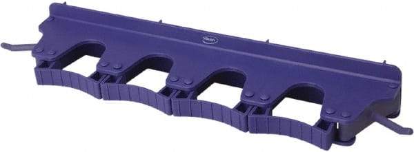 Vikan - 22 Lb Capacity, 3-5/32" Projection, Polypropylene/Rubber Wall Strip Organizer - 15-1/2" OAL - Top Tool & Supply