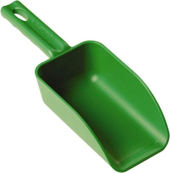 Remco - 16 oz Green Polypropylene Flat Bottom Scoop - 3.2" Wide x 2" Deep Bowl, 10.4" OAL - Top Tool & Supply