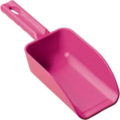 Remco - 16 oz Pink Polypropylene Flat Bottom Scoop - 3.2" Wide x 2" Deep Bowl, 10.4" OAL - Top Tool & Supply