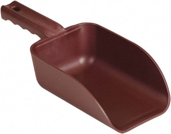 Remco - 32 oz Red Polypropylene & Semi-Ferrous Additive Flat Bottom Scoop - 4.3" Wide x 3" Deep Bowl, 11-1/2" OAL - Top Tool & Supply