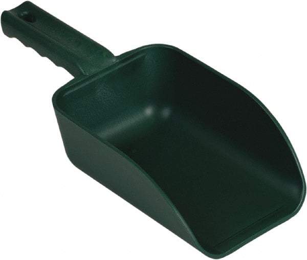 Remco - 32 oz Green Polypropylene & Semi-Ferrous Additive Flat Bottom Scoop - 4.3" Wide x 3" Deep Bowl, 11-1/2" OAL - Top Tool & Supply