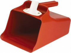 Remco - 128 oz Red Polypropylene Flat Bottom Scoop - 8.7" Wide x 7.3" Deep Bowl, 11" OAL - Top Tool & Supply