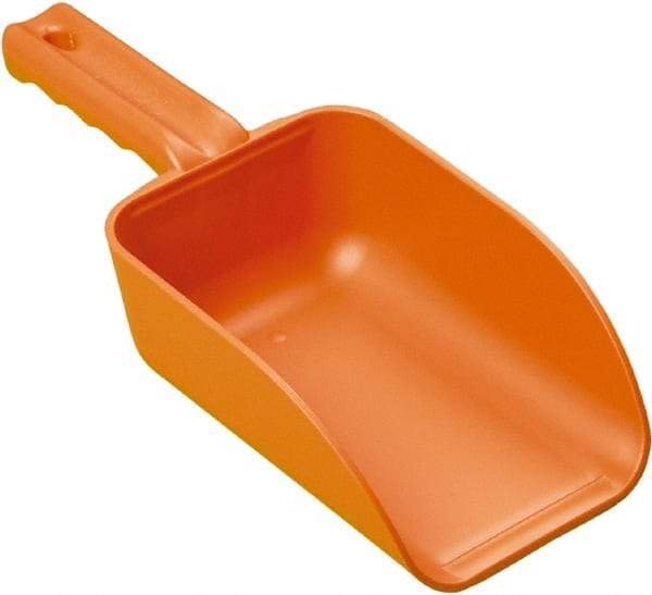 Remco - 32 oz Orange Polypropylene Flat Bottom Scoop - 4.3" Wide x 3" Deep Bowl, 11-1/2" OAL - Top Tool & Supply