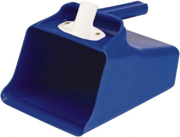 Remco - 128 oz Blue Polypropylene Flat Bottom Scoop - 8.7" Wide x 7.3" Deep Bowl, 11" OAL - Top Tool & Supply