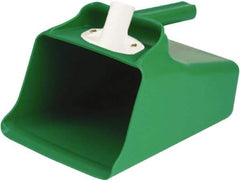 Remco - 128 oz Green Polypropylene Flat Bottom Scoop - 8.7" Wide x 7.3" Deep Bowl, 11" OAL - Top Tool & Supply