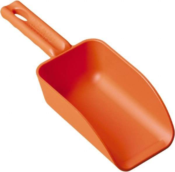 Remco - 16 oz Orange Polypropylene Flat Bottom Scoop - 3.2" Wide x 2" Deep Bowl, 10.4" OAL - Top Tool & Supply