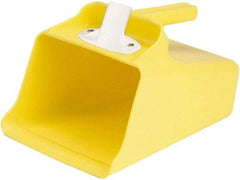 Remco - 128 oz Yellow Polypropylene Flat Bottom Scoop - 8.7" Wide x 7.3" Deep Bowl, 11" OAL - Top Tool & Supply