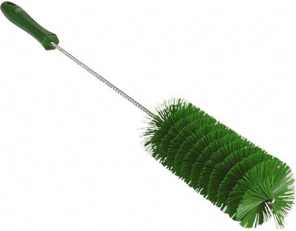 Vikan - 2-3/8" Diam Polyester Valve Brush - 19-5/8" OAL, 5-13/16" Head Length, Polypropylene & Stainless Steel Handle - Top Tool & Supply