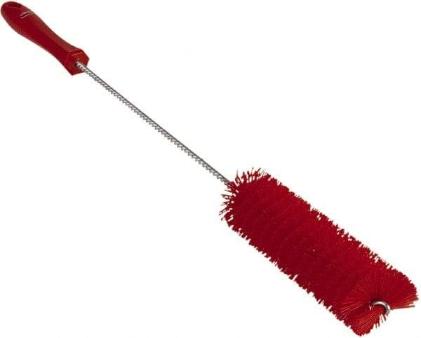 Vikan - 1-5/8" Diam Polyester Valve Brush - 19-5/8" OAL, 5-5/8" Head Length, Polypropylene & Stainless Steel Handle - Top Tool & Supply