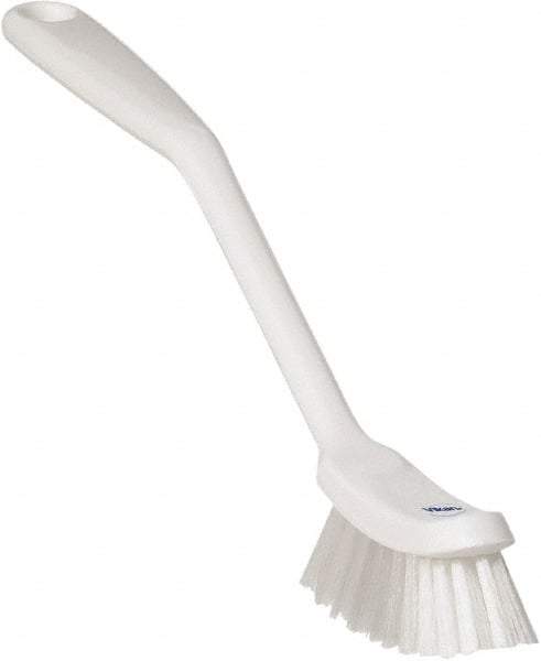 Vikan - 1" Bristle Length, Polyester Food Service Brush - 2-7/8" Long x 1" Wide Head, 11" OAL, White, Polypropylene Block - Top Tool & Supply