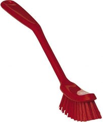 Vikan - 1" Bristle Length, Polyester Food Service Brush - 2-7/8" Long x 1" Wide Head, 11" OAL, Red, Polypropylene Block - Top Tool & Supply