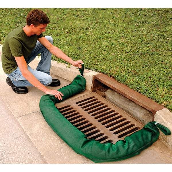 UltraTech - 26 Gal, 9' Long, 4" Diam, Woven Polymer/Phos Filter Filter Sock, Phos Filter - Stormwater & Construction, Green - Top Tool & Supply