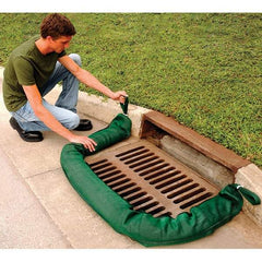 UltraTech - 5.33 Gal, 9' Long, 4" Diam, Woven Polymer/Sorb 44 Filter Sock, Sorb 44 - Stormwater & Construction, Green - Top Tool & Supply