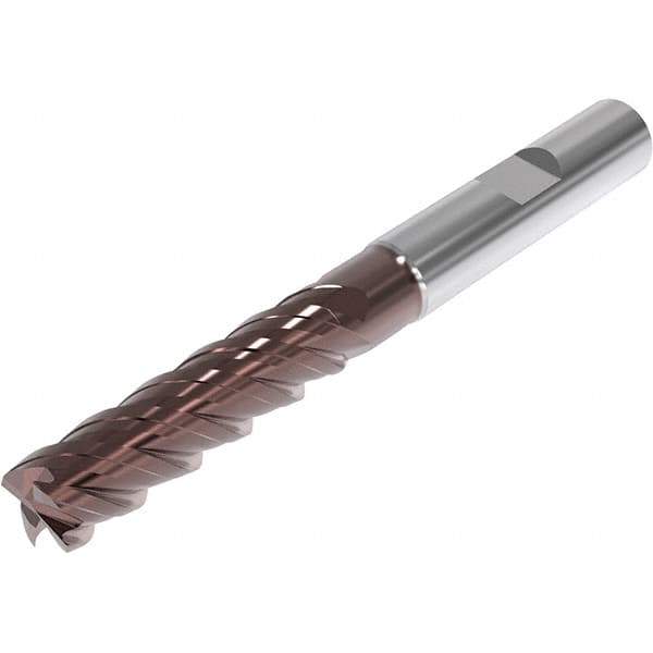 Seco - 20mm, 4 Flute, Single End, Solid Carbide, 4mm Corner Radius End Mill - 125mm OAL, 48° Helix, Right Hand Flute, 61mm LOC, Right Hand Cut, 72mm Extended Reach - Top Tool & Supply