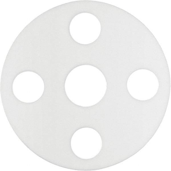 Value Collection - 1-1/4" Pipe, 1-21/32" ID x 4-5/8" OD Flange Gasket - PTFE Plastic, White, 1/16" Thick - Top Tool & Supply