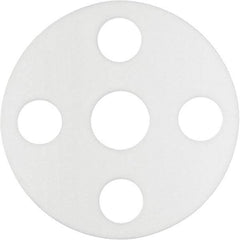 Value Collection - 1-1/4" Pipe, 1-21/32" ID x 4-5/8" OD Flange Gasket - PTFE Plastic, White, 1/16" Thick - Top Tool & Supply