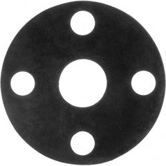 Value Collection - 6" Pipe, 6-5/8" ID x 11" OD Flange Gasket - Buna-N Rubber, Black, 1/8" Thick - Top Tool & Supply