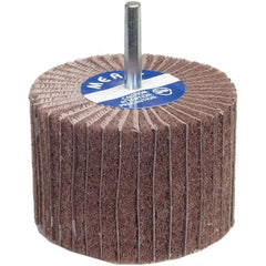 Norton - 2" Diam x 1" Face Width, Very Fine Aluminum Oxide Nonwoven Mounted Flap Wheel - Top Tool & Supply