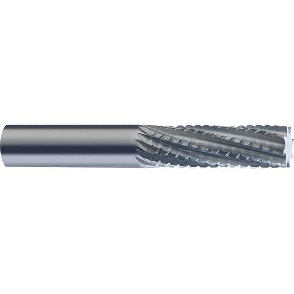 SGS - 10mm Diam, 28mm LOC, Plain End, Solid Carbide Diamond Pattern Router Bit - Right Hand Cut, 63mm OAL, Use on Carbon Composite - Top Tool & Supply