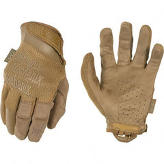 Mechanix Wear - Size S Work Gloves - For Mechanic's & Lifting, Uncoated, Hook & Loop Cuff, Full Fingered, Tan, Paired - Top Tool & Supply