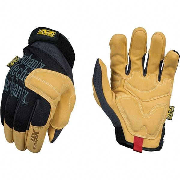 Mechanix Wear - Size S Abrasion Protection Work Gloves - For Mechanic's & Lifting, Uncoated, Hook & Loop Cuff, Full Fingered, Black, Paired - Top Tool & Supply