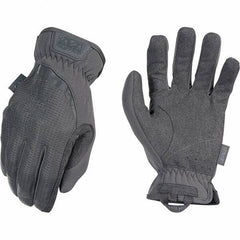 Mechanix Wear - Size M Work Gloves - For Mechanic's & Lifting, Uncoated, Elastic Band Cuff, Full Fingered, Gray, Paired - Top Tool & Supply