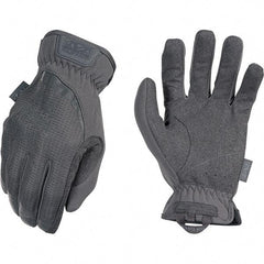 Mechanix Wear - Size XL Work Gloves - For Mechanic's & Lifting, Uncoated, Elastic Band Cuff, Full Fingered, Gray, Paired - Top Tool & Supply