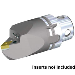 Kennametal - Neutral Cut, Size KM4X63, DN.. 150608 & DN.. 442 Insert Compatiblity, Internal Modular Turning & Profiling Cutting Unit Head - 115mm Head Length, Through Coolant, Series KM4X - Top Tool & Supply