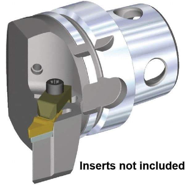 Kennametal - Right Hand Cut, Size KM4X63, VCGR160408 & VPGR332 Insert Compatiblity, External Modular Turning & Profiling Cutting Unit Head - 43mm Ctr to Cutting Edge, 70mm Head Length, Through Coolant, Series Top Notch - Top Tool & Supply