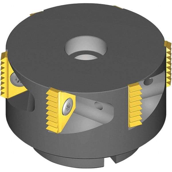 Vargus - 4.921" Cut Diam, 11.811" Max Depth of Cut, 1-1/2" Arbor Hole Diam, 1-1/2" Shank Diam, Internal/External Indexable Thread Mill - Insert Style 5, 5/8" Insert Size, 9 Inserts, Toolholder Style TMSH-D, 2-1/2" OAL - Top Tool & Supply