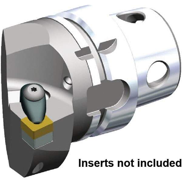 Kennametal - Insert Style CN.. 160612, CN..543, 70mm Head Length, Left Hand Cut, Internal/External Modular Threading Cutting Unit Head - System Size KM4X63, 43mm Center to Cutting Edge, Series Kenclamp - Top Tool & Supply