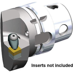 Kennametal - Insert Style CN.. 120408, CN.. 432, 70mm Head Length, Left Hand Cut, Internal/External Modular Threading Cutting Unit Head - System Size KM4X63, 43mm Center to Cutting Edge, Series Kenclamp - Top Tool & Supply