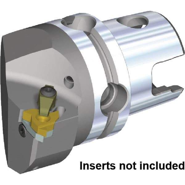 Kennametal - Insert Style LT22NR, 70mm Head Length, Right Hand Cut, Internal Modular Threading Cutting Unit Head - System Size KM4X63, 43mm Center to Cutting Edge, Series KM4X - Top Tool & Supply