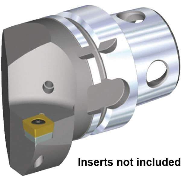 Kennametal - Insert Style CC.. 120408, CC.. 432, 70mm Head Length, Left Hand Cut, Internal/External Modular Threading Cutting Unit Head - System Size KM4X63, 43mm Center to Cutting Edge, Series KM4X - Top Tool & Supply