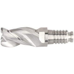 Kennametal - 20" Diam, 30mm LOC, 3 Flute 5mm Corner Radius End Mill Head - Solid Carbide, Uncoated, Duo-Lock 20 Connection, Spiral Flute, 38° Helix, Centercutting - Top Tool & Supply