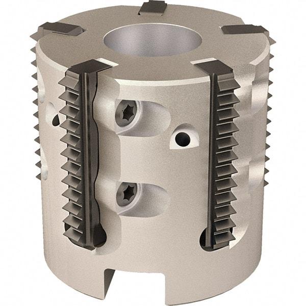 Vargus - 44mm Cut Diam, 200mm Max Hole Depth, 22mm Shank Diam, Internal/External Indexable Thread Mill - Insert Style R25, 6 Inserts, Toolholder Style RTMC-D, 38mm OAL - Top Tool & Supply