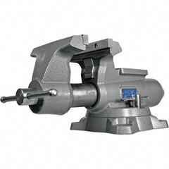 Wilton - 8-1/2" Jaw Width, 8-1/2" Opening Capacity, 4-1/2" Throat Depth, Iron Swivel Bench Vise - Double Lockdown Base Attachment, Anvil, 23-39/64" Long x 12-39/64" Wide x 10-19/64" High - Top Tool & Supply