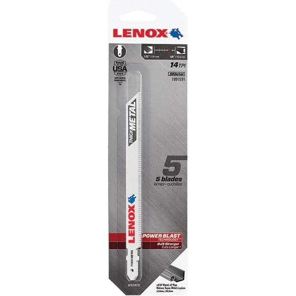 Lenox - Jig Saw Blades Blade Material: Bi-Metal Blade Length (Inch): 5-1/4 - Top Tool & Supply