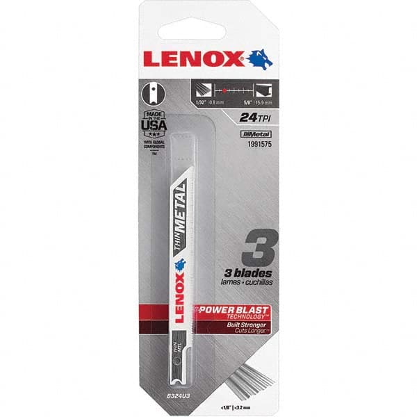 Lenox - Jig Saw Blades Blade Material: Bi-Metal Blade Length (Inch): 3-5/8 - Top Tool & Supply