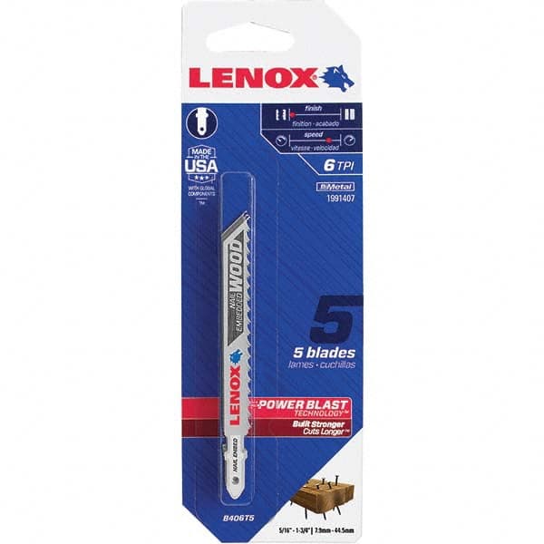 Lenox - Jig Saw Blades Blade Material: Bi-Metal Blade Length (Inch): 4 - Top Tool & Supply