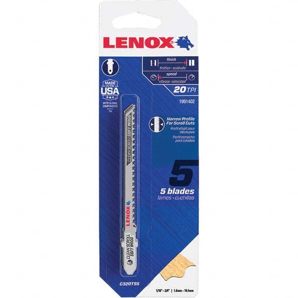 Lenox - Jig Saw Blades Blade Material: Bi-Metal Blade Length (Inch): 3-1/2 - Top Tool & Supply