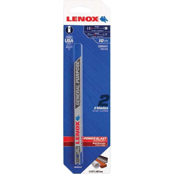 Lenox - Jig Saw Blades Blade Material: Bi-Metal Blade Length (Inch): 5-1/4 - Top Tool & Supply