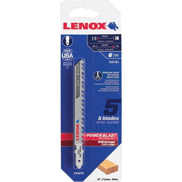 Lenox - Jig Saw Blades Blade Material: Bi-Metal Blade Length (Inch): 4 - Top Tool & Supply